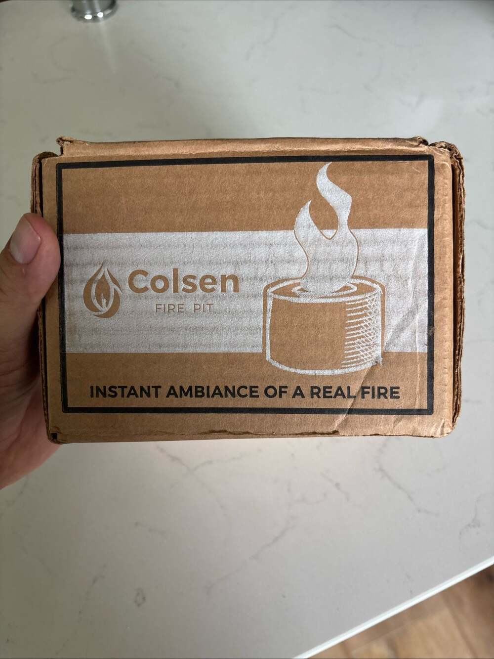 Colsen Round Tabletop Concrete  Fire Pit